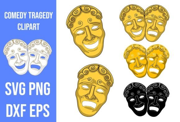 Comedy and Tragedy Clipart for Creative Projects