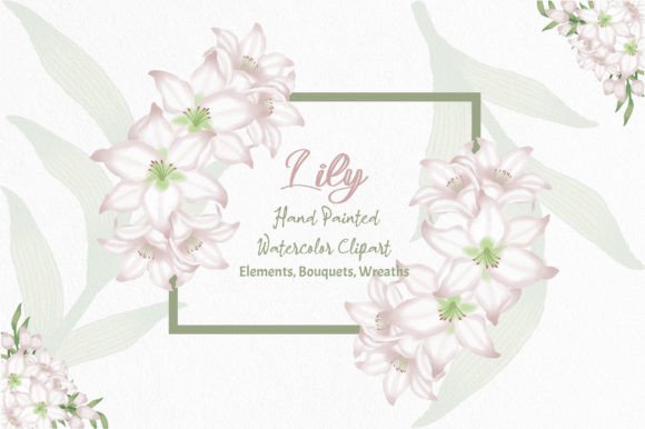Elevate Your Designs with Hand-Painted Lily Watercolor Clipart
