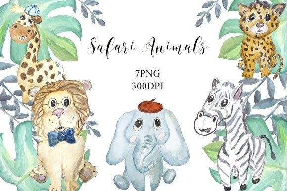 Elevating Creative Projects with High-Resolution Safari Animals Clipart