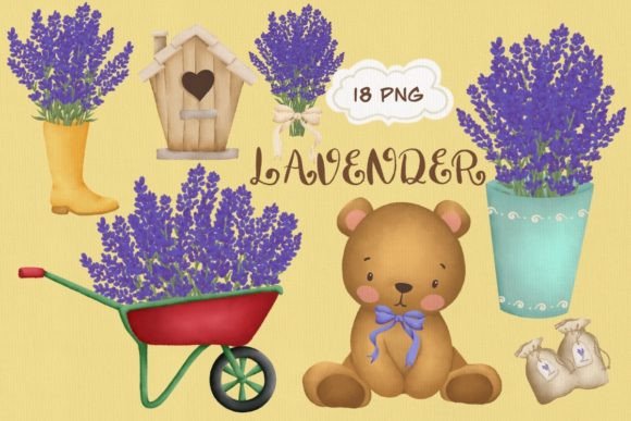 Elevating Your Designs with Sweet Lavender Clipart and Floral Illustrations