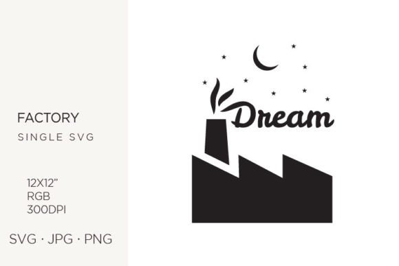 Factory with Moon and Stars: A Creative Vector Guide