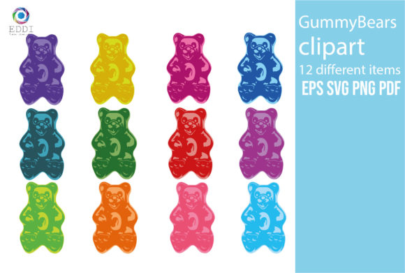 Playful Gummy Bears Clip Art for Creative Projects