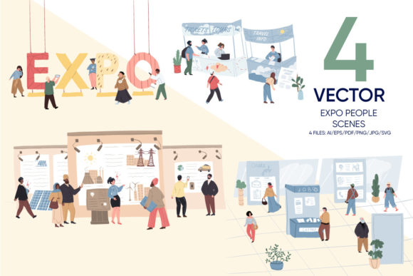 Revolutionizing Event Marketing: The Strategic Power of 4 Vector Scenes Expo People