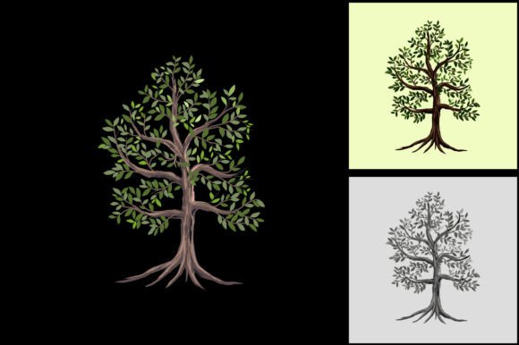 Tree and Roots Vector Hand Drawing: A Versatile Asset for Modern Design