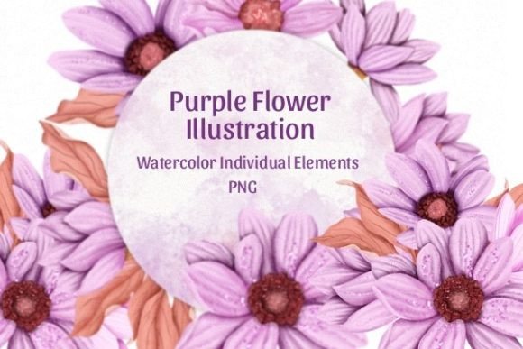 Unlock Creativity with Premium Purple Flower Illustration