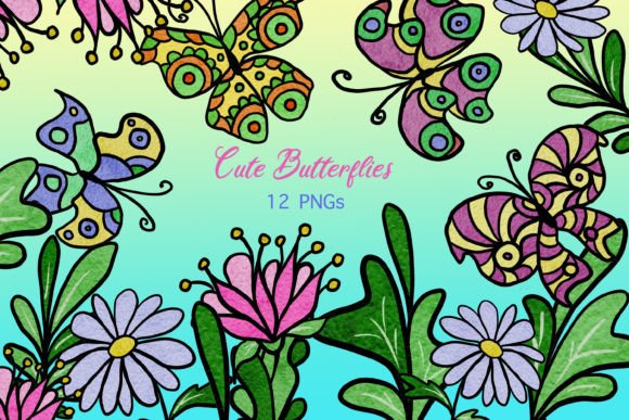 Unlocking Creativity with the Cute Butterflies Clipart Collection Set