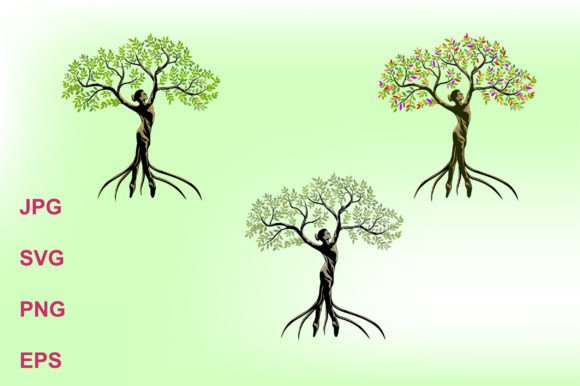 Woman Tree, Dryads Vector Illustration: A Creative Resource for Designers